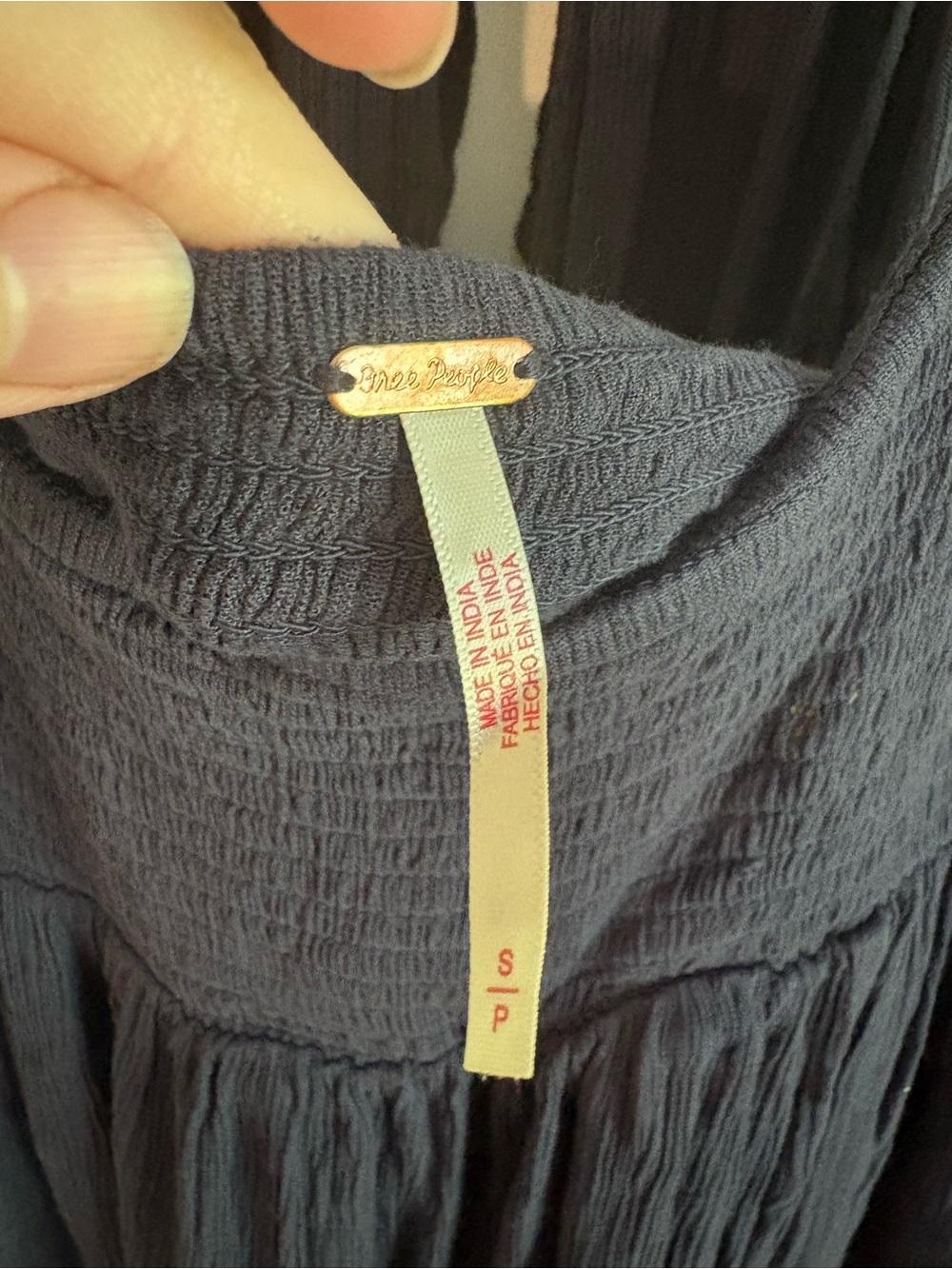Free People Navy Backless Maxi Dress - Picture 2 of 6